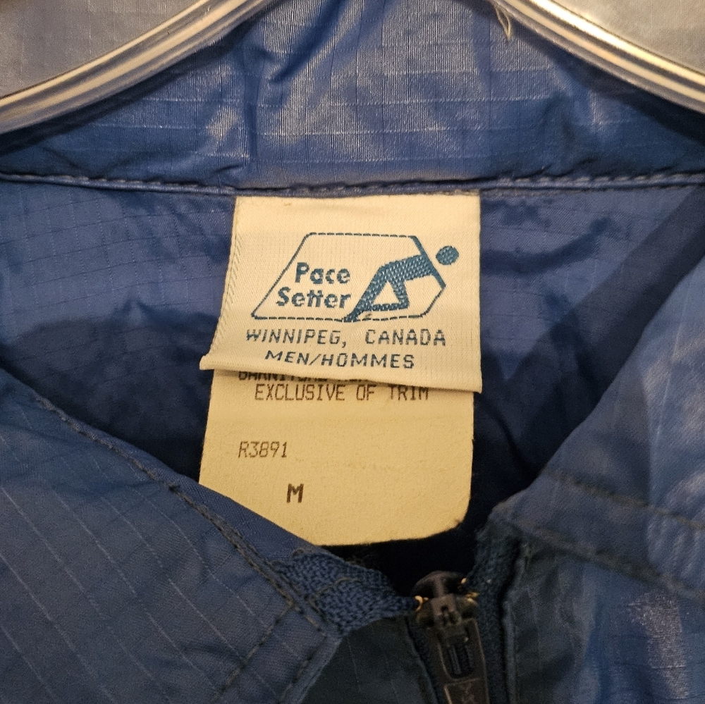 Vintage Blue Yellow White Windbreaker Jacket - Picture 6 of 6